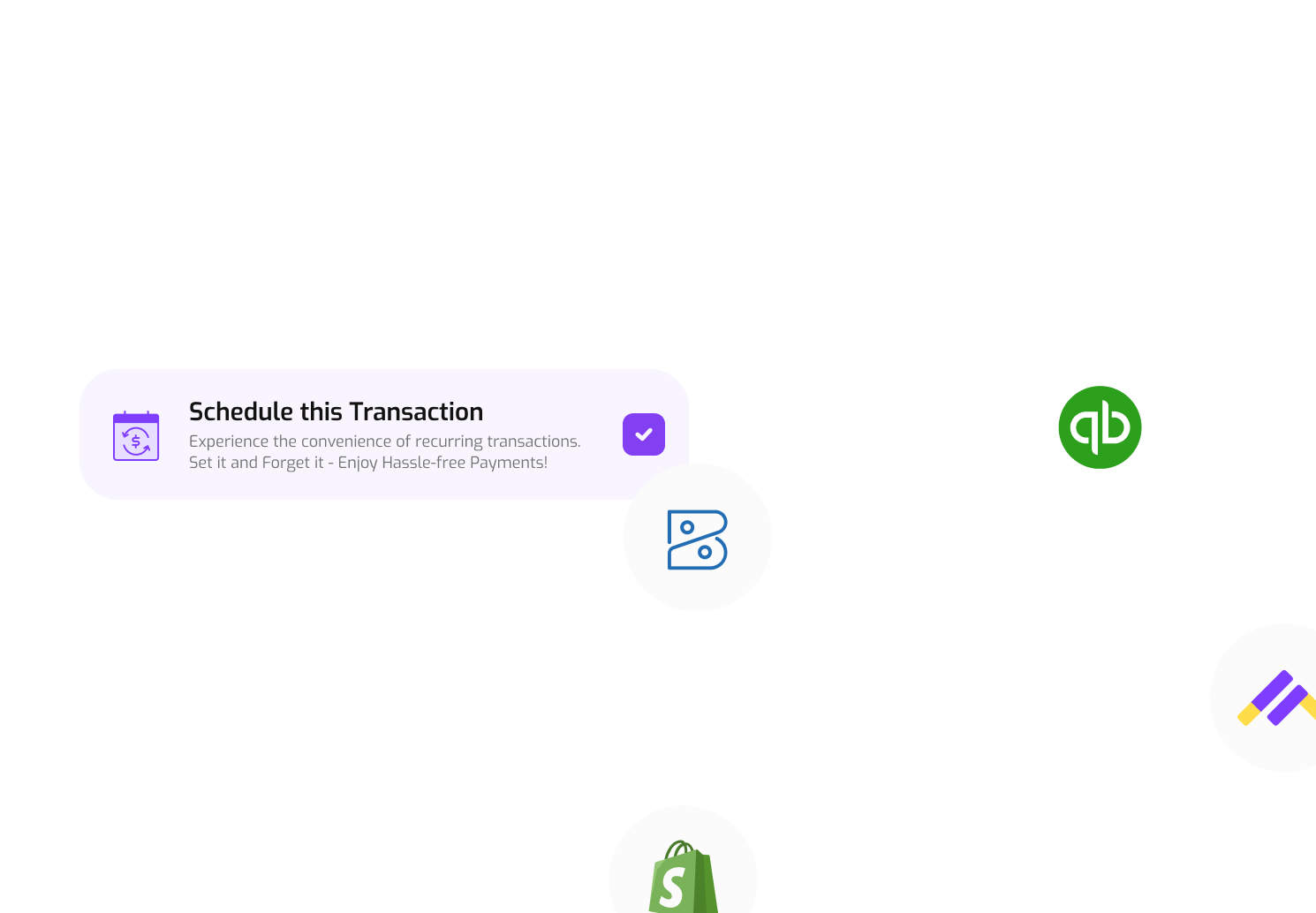 Seamless integrations and automations for consolidated financial data, recurring transactions, and bulk data uploads